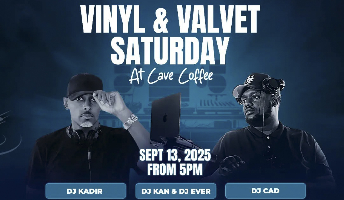 The Ruffcutz DJs are bringing the weekend heat this Saturday at Cave Coffee on KG 12 Ave. Vinyl & Velvet