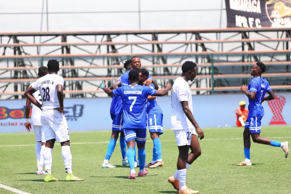 Al Hilal players join goalscorer Ahmed Salem after scoring the third goal in club&#039;s 3-1 win over APR FC on Saturday, September 13-courtesy
