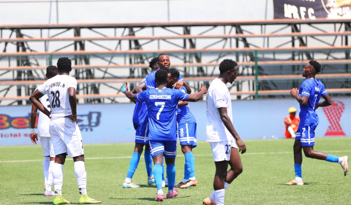 Al Hilal players join goalscorer Ahmed Salem after scoring the third goal in club&#039;s 3-1 win over APR FC on Saturday, September 13-courtesy
