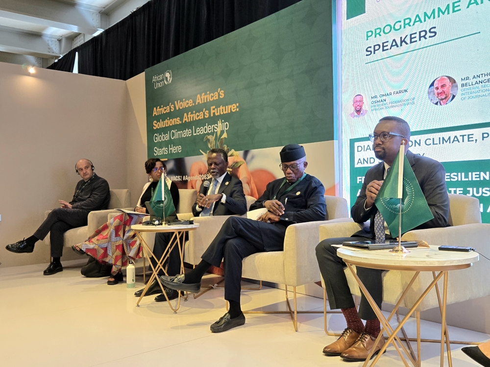 Panelists engage in a discussion at the Pre-Summit Forum to the Second Africa Climate Summit (ACS2), held in Addis Ababa from September 6–7