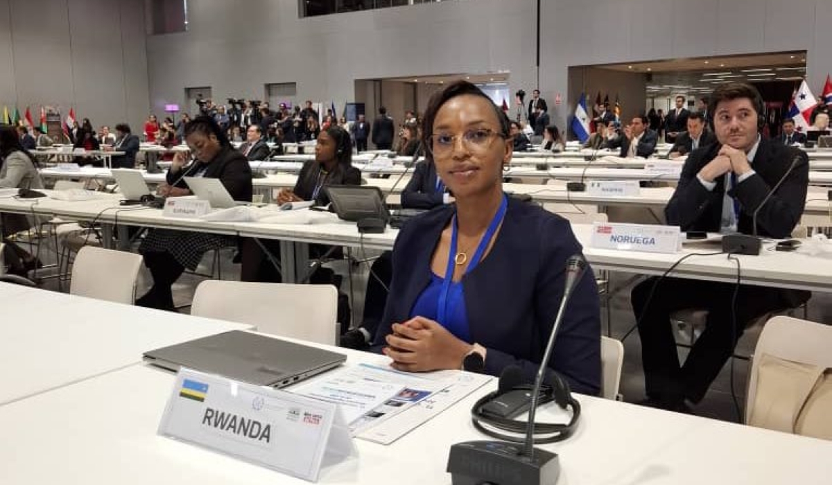 Germaine Mukabalisa, a member of the Rwandan Parliament, on Saturday, September 13, spoke to members of the Inter-Parliamentary Union’s Global Conference of Young Parliamentarians in Lima, Peru