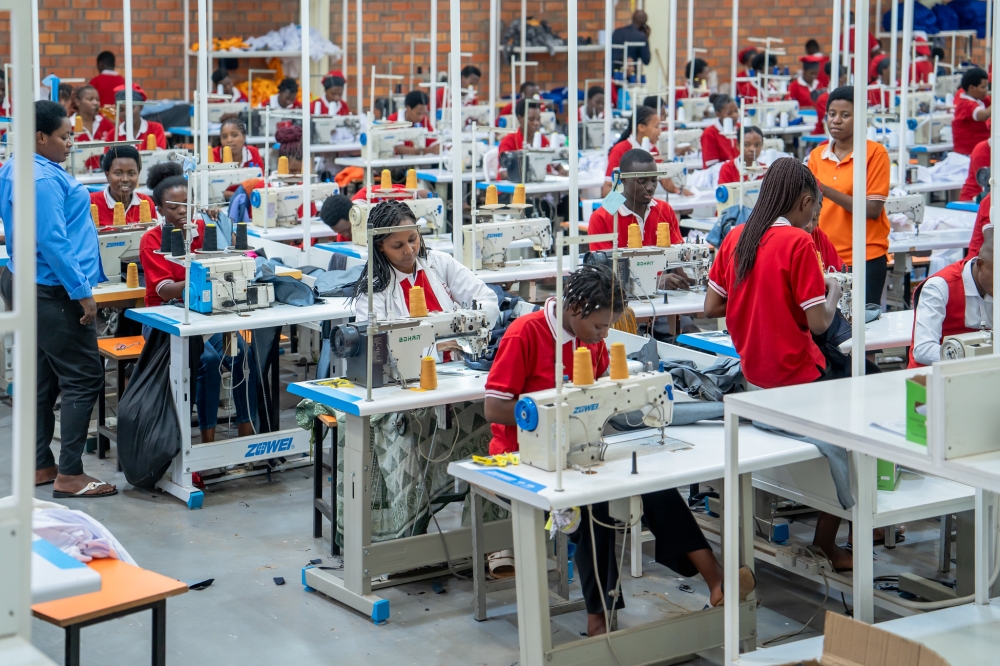 Workers on duty at DIKAM garment factory in Kigali