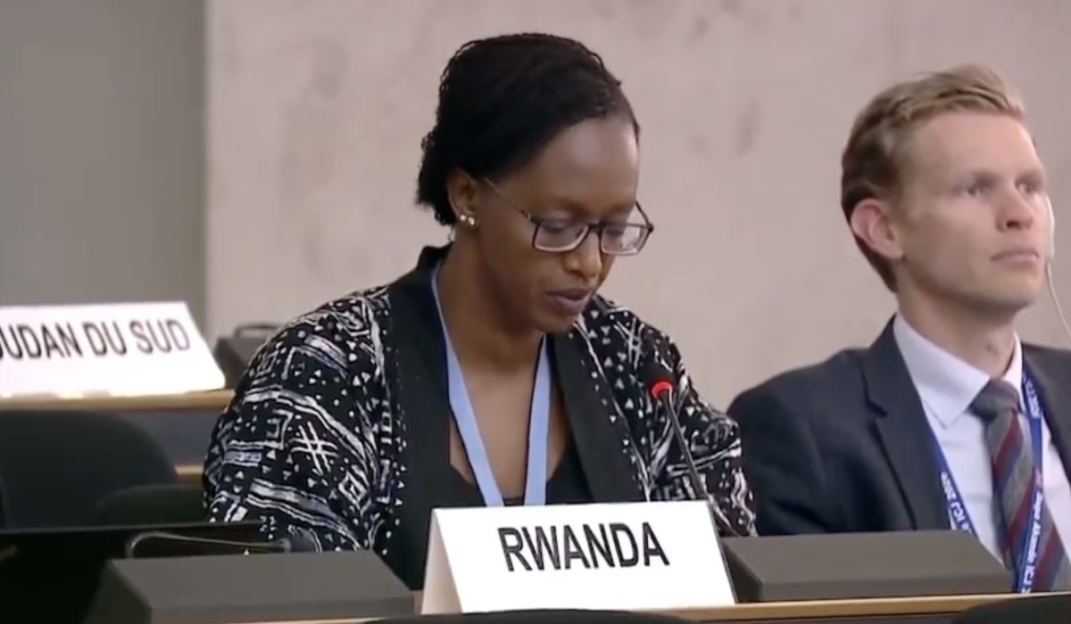 Rwanda’s Permanent Representative to the UN, Urujeni Bakuramutsa, delivering a statement on Tuesday, September 16.
