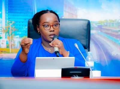 Doris Uwicyeza Picard, Rwanda Governance Board Chief Executive Officer speaks to  faith leaders in Kigali on September 17. Courtesy