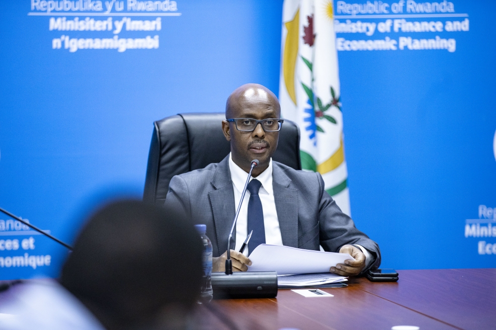 Minister of Finance Yusuf Murangwa while presenting the performance of the country’s economy on Wednesday, September 17. Dan Gatsinzi