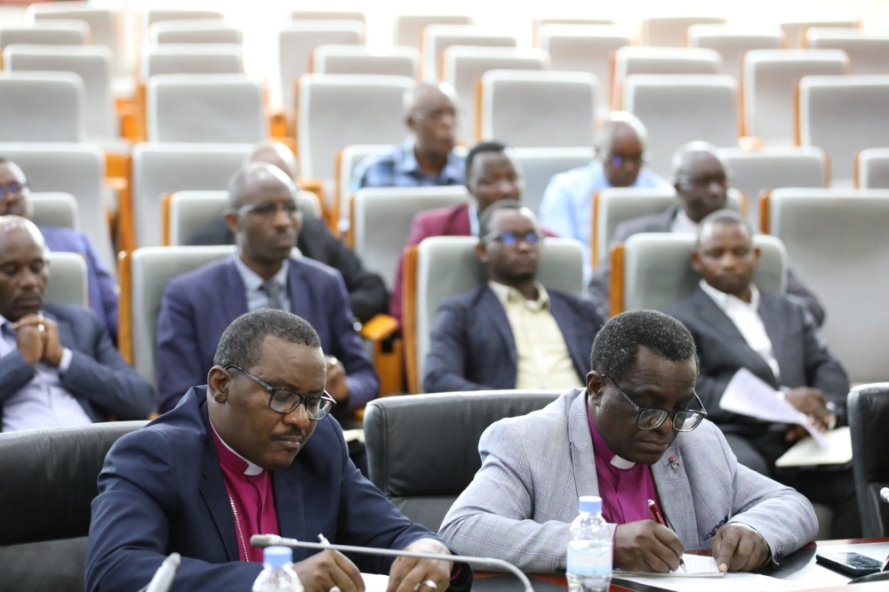 Leaders of Faith based organisation during a meeting with RGB officials in Kigali on Wednesday, September 17. Courtesy