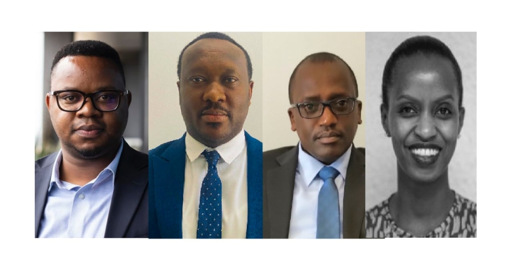L-R: Yves Iradukunda, the Minister of State for ICT and Innovation; Dieudonné Gatete; Amb. Claude Nikobisanzwe; and Viviane Mukakizima. Courtesy