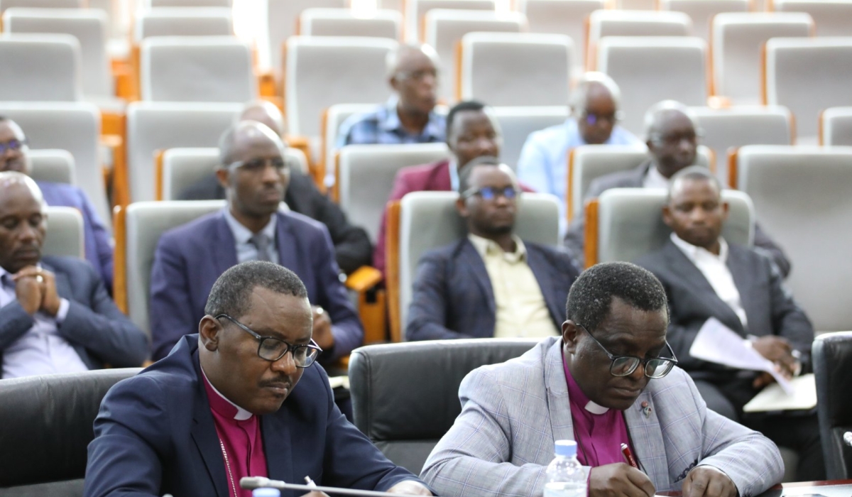 Leaders of Faith based organisation during a meeting with RGB officials in Kigali on Wednesday, September 17. Courtesy
