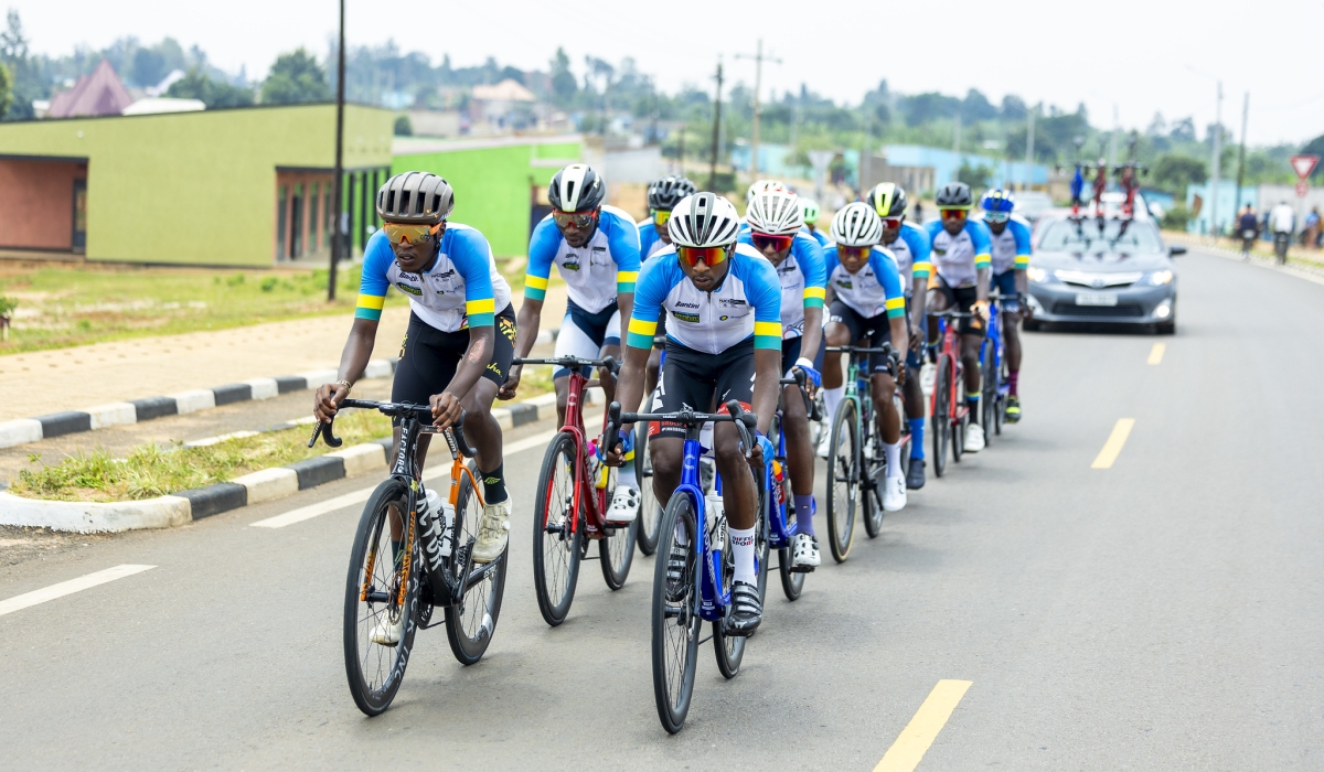 The Rwandan cycling team trains ahead of the UCI Road World Championships, scheduled to take place in Kigali from September 21 to 28. Photo by Olivie Mugwiza.