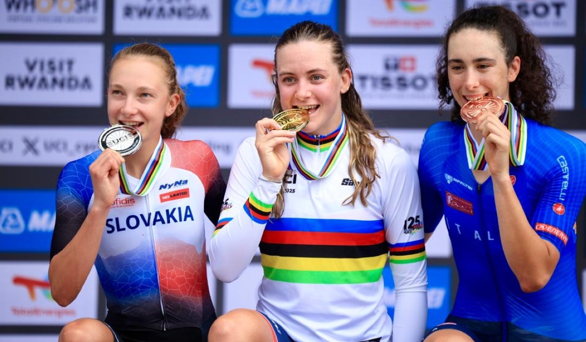 Zoe Bäckstedt of Great Britain claimed gold in the Under-23 women’s time trial at the UCI Road World Championships in Kigali. Olivier Mugwiza