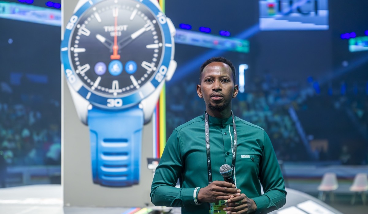 David Bayingana, a master of ceremonies for the UCI World Championships. Photo by Olivier Mugwiza