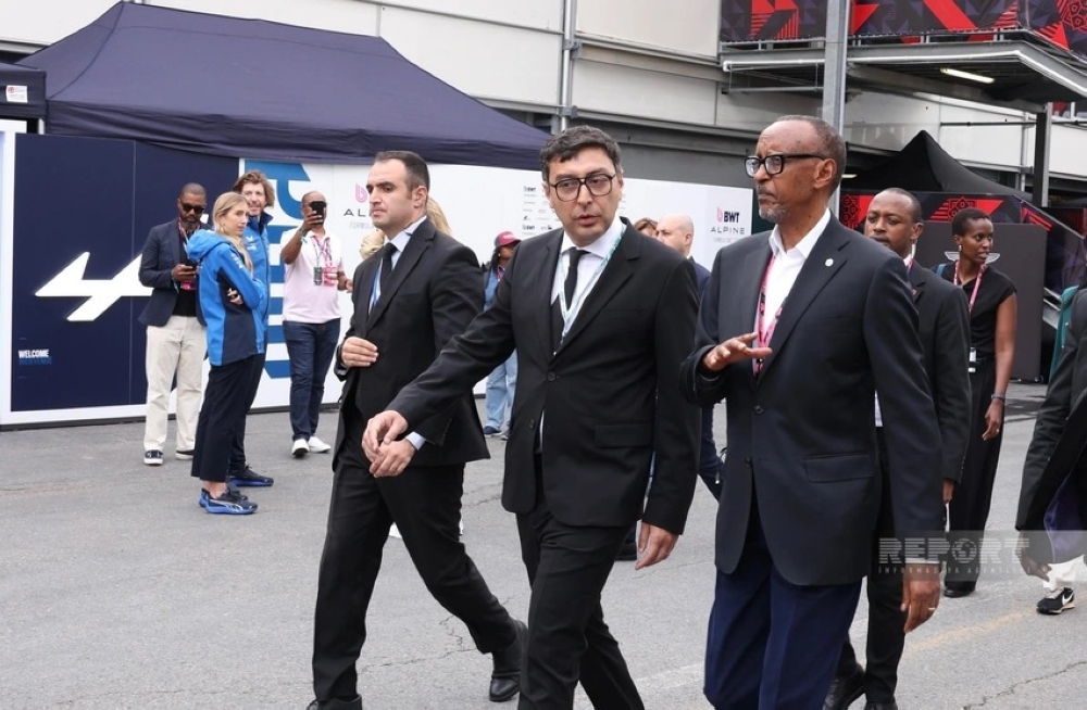 President Kagame attended the Azerbaijan Grand Prix at the Baku Formula 1 street circuit on September 21. Courtesy