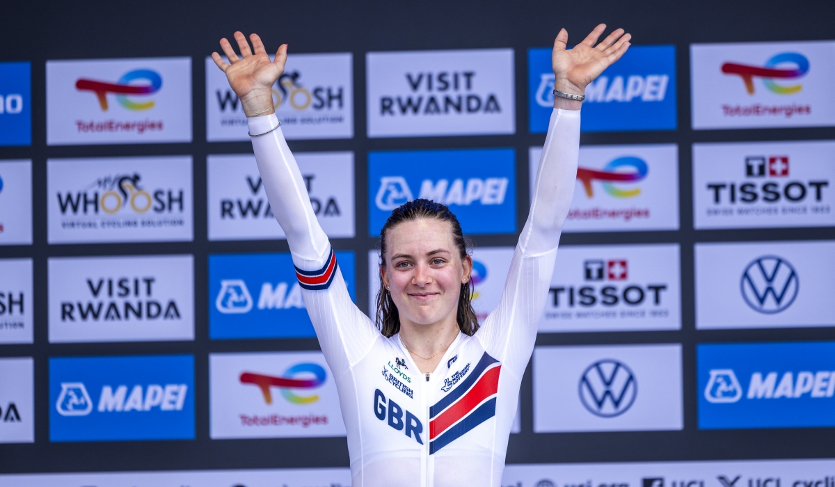 Team Great Britain’s Zoe Bäckstedt also delivered a commanding performance to win her first Under-23 women’s time trial. PHOTO BY OLIVIER MUGWIZA