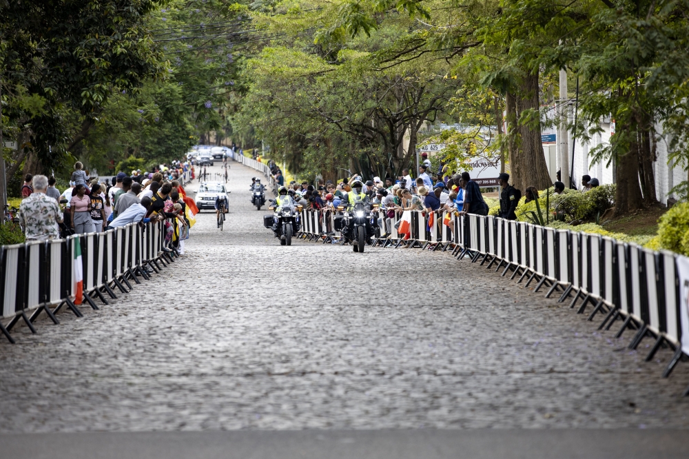 A view of the cobbled street of Kimihurura &#039;Cote de Kimihurura&#039; that is ranked the most challenging route in UCI 2025 in Kigali. Dan Gatsinzi