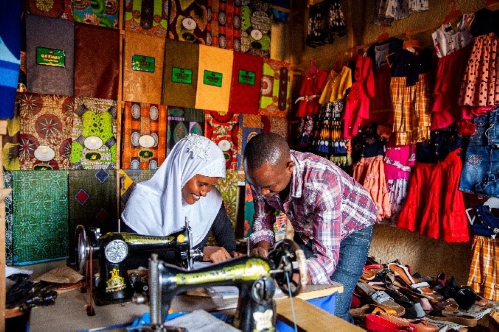 A refugee couple in Mahama empowered through the Refugee Financial Inclusion Project. A refugee couple in Mahama empowered through the Refugee Financial Inclusion Project.