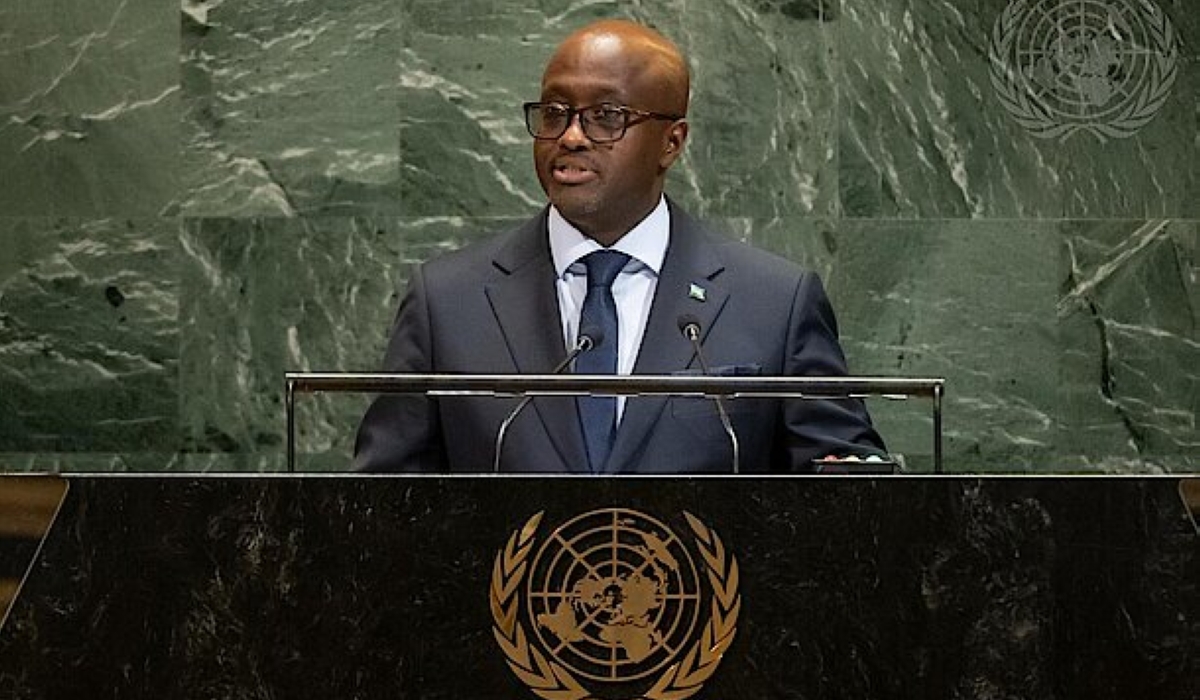 Olivier Nduhungirehe, Minister for Foreign Affairs and International Cooperation of Rwanda, addresses the general debate of the General Assembly’s eightieth session, in New York, on Thursday, September 25. Courtesy of UN.