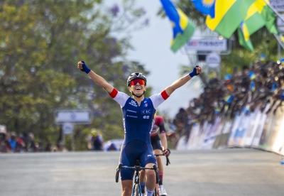 France’s Célia Gery struck gold in women&#039;s under-23 road race of the UCI Road World Championships, clocking 3 hours 24 minutes and 26 seconds over the 119.3km course. PHOTOS BY OLIVIER MUGWIZA