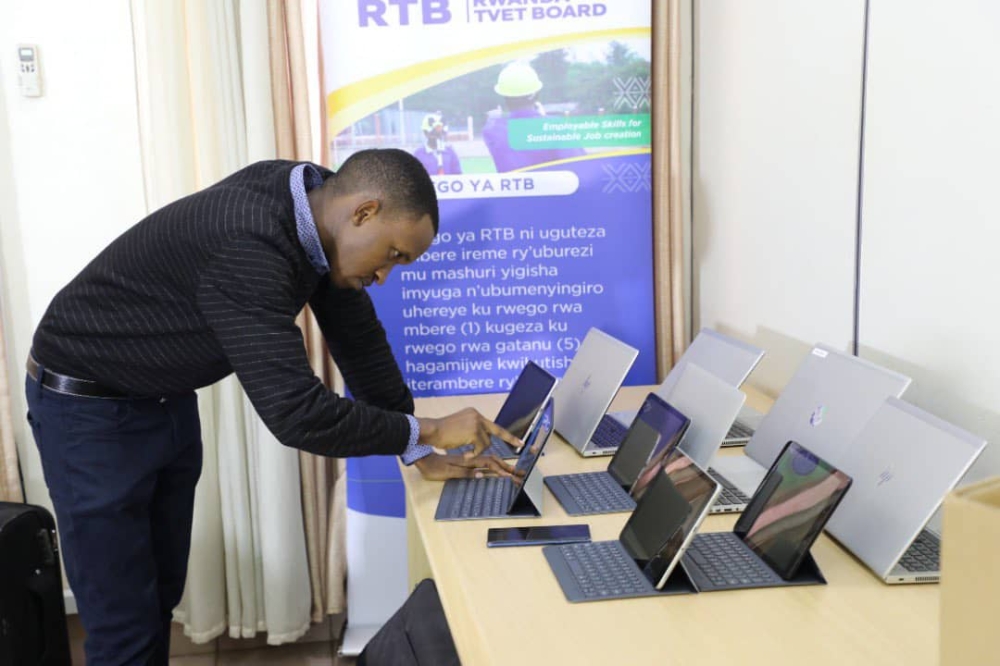 Laptops are changing TVET in Rwanda, moving teachers away from chalkboards.