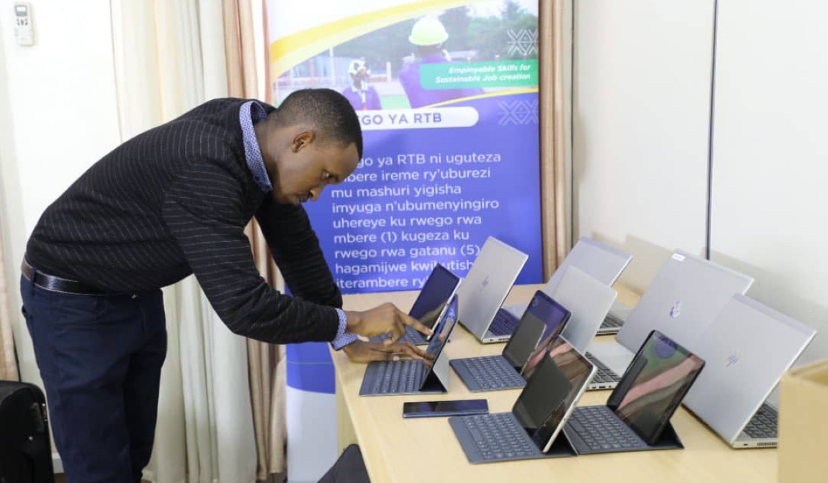 Laptops are changing TVET in Rwanda, moving teachers away from chalkboards.