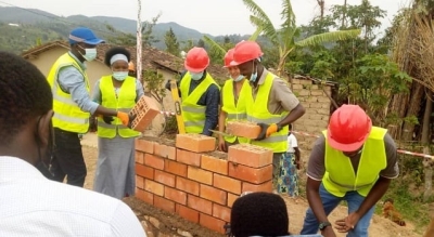 Officials lay a foundation stone to a construction project of a health centre  in Rutsiro. The district has announced the suspension issuing of the construction permit
