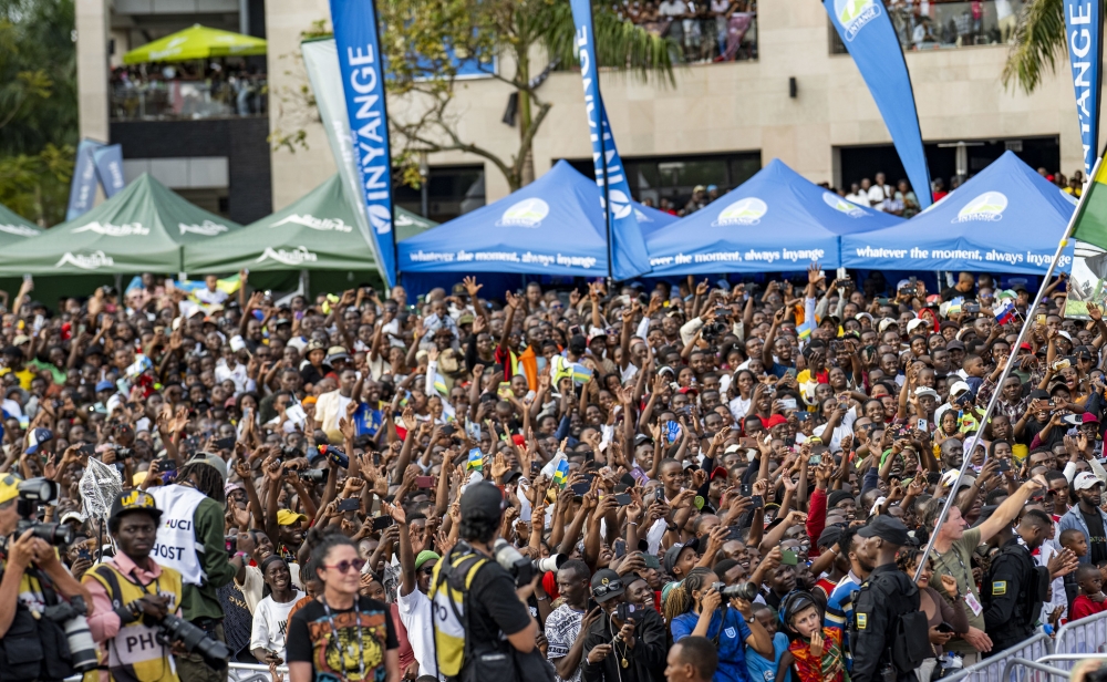 Cycling enthusiasts at the awarding ceremony during the conclusion of the 2025 UCI Road World Championship s on Sunday, September 28. Courtesy