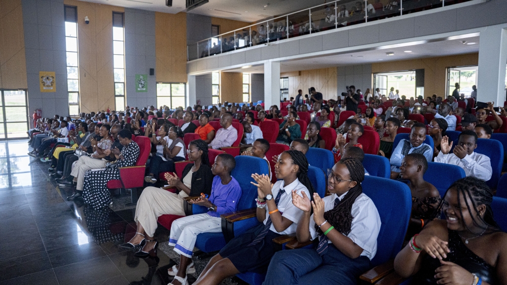 About 120 new students joined Ntare Louisenlund School’s Class of 2031 during the Golden Journey Convocation. Photo by Keza Kellya