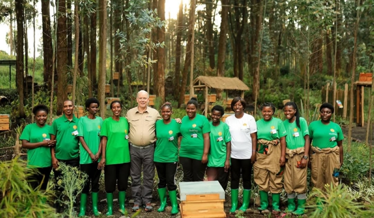 Prince Albert II of Monaco visited one of the centres run by the French Observatory of Apidology in Musanze District, where he interacted with beneficiaries of the organisation’s activities in sustainable beekeeping. Courtesy