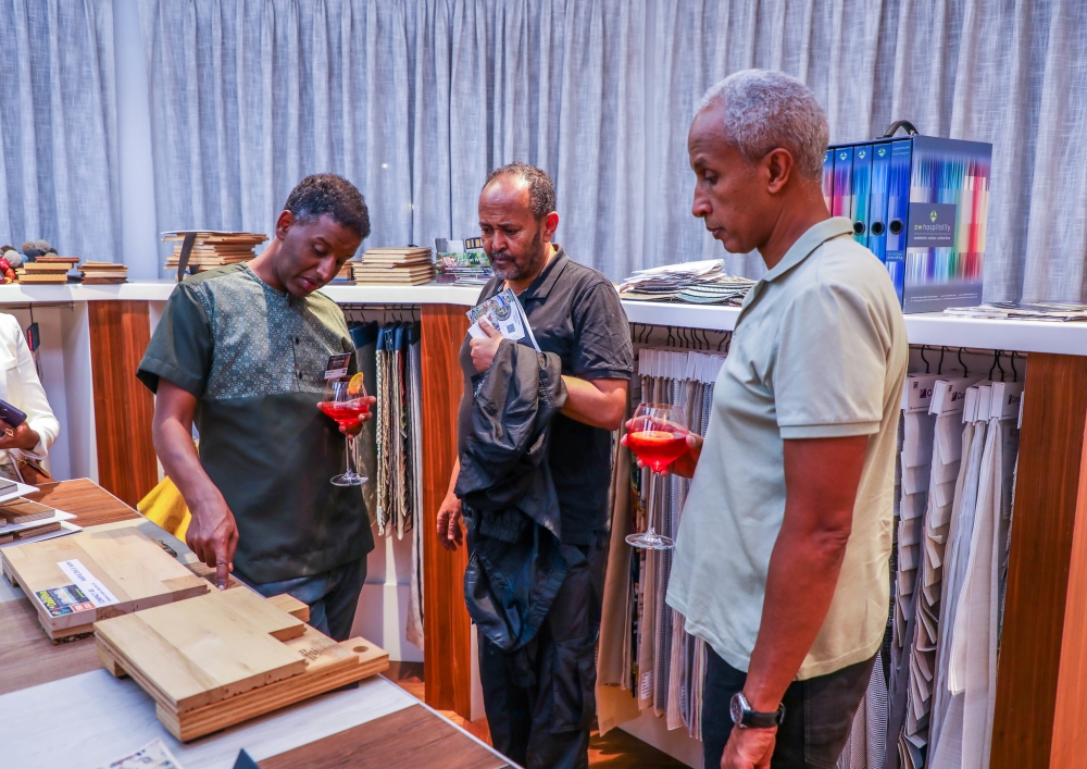 Visitors tour a mini exhibition on Italian interior design in Kigali. The launch was marked by a three-day event held from September 27–30. Photos by Craish Bahizi 