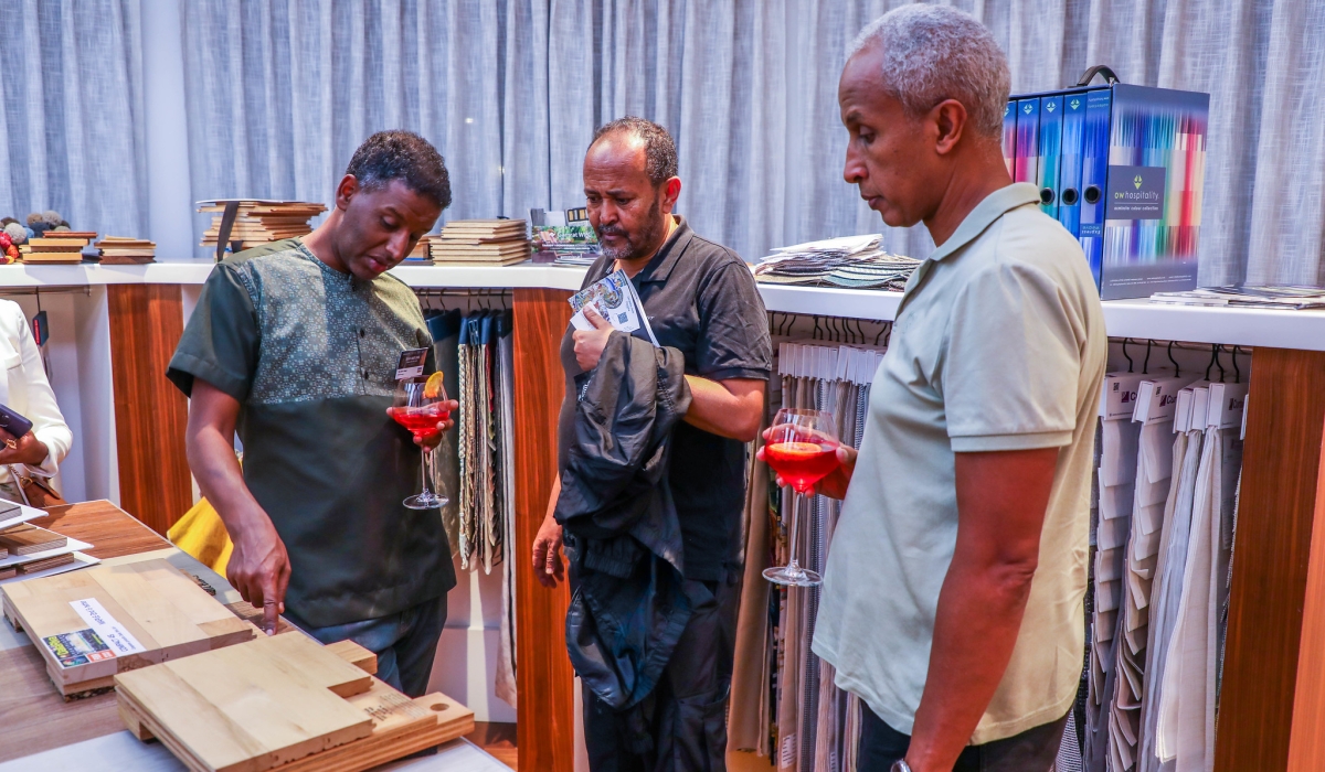Visitors tour a mini exhibition on Italian interior design in Kigali. The launch was marked by a three-day event held from September 27–30. Photos by Craish Bahizi 