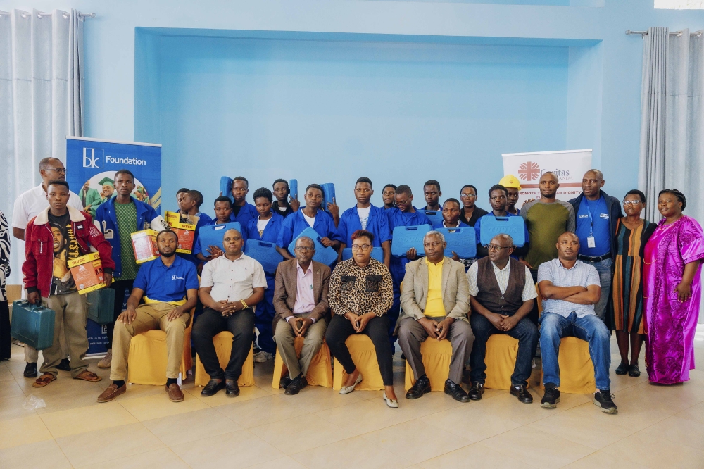 Participants pose for a group pjoto at the event. The initiative is part of BK Foundation’s mission to address unmet needs in education.