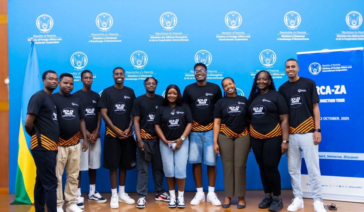 Rwandan youth living in South Africa who are on a visit to Rwanda. Courtesy