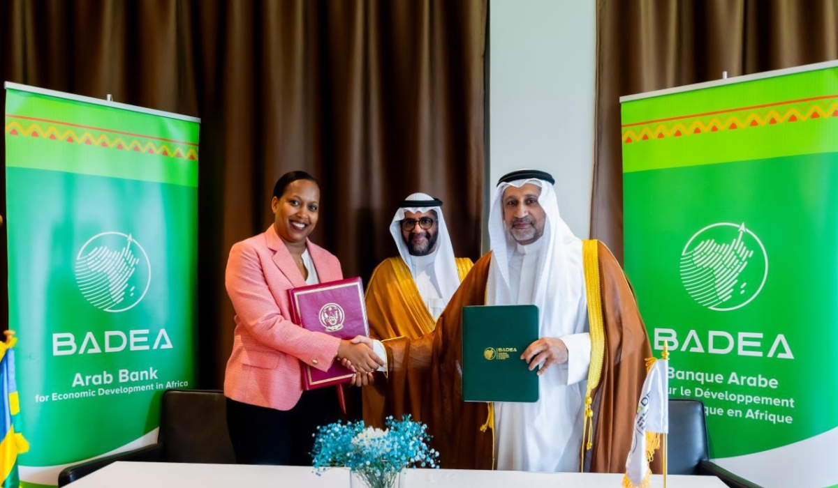 BRD Chief Executive Officer Kampeta Sayinzoga and Abdullah KH ALMUSAIBEEH, President of BADEA and Fahad Aldossari, the Chairman of BADEA’s Board of Directors(c)