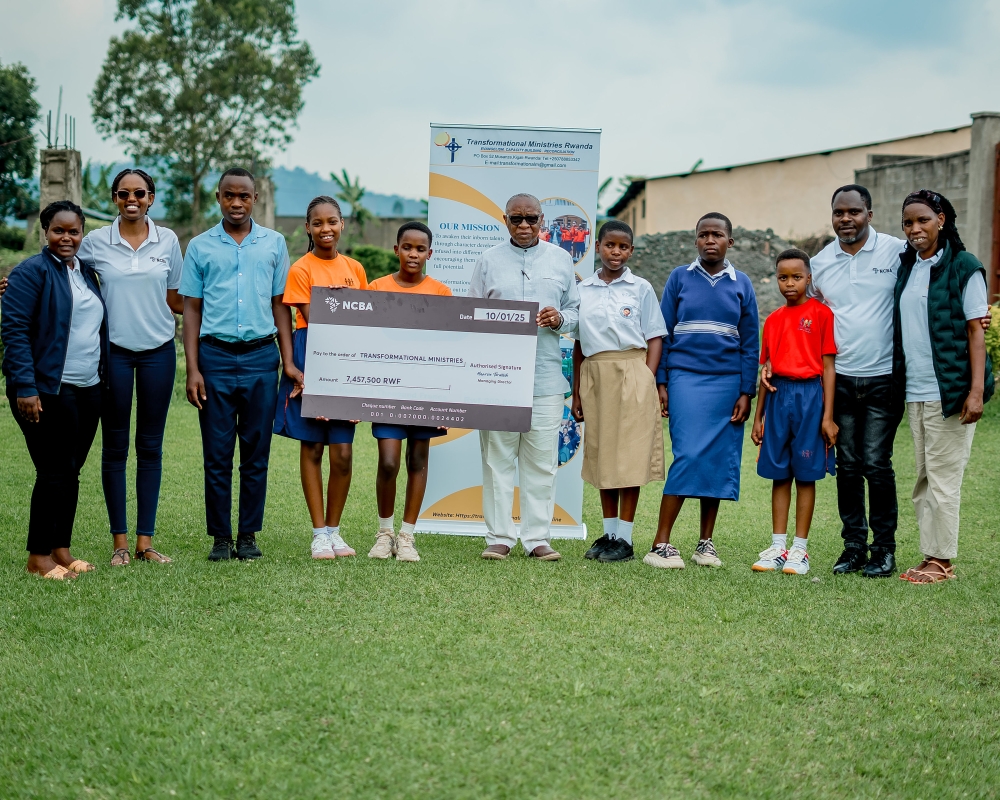 NCBA Bank Rwanda is supporting 10 children covering their school fees and providing essential learning materials  in Musanze District. Courtesy