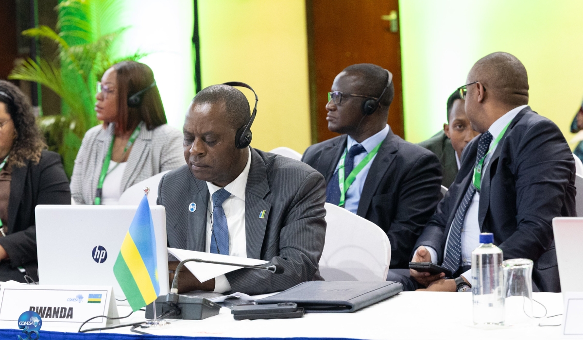 Rwanda&#039;s High Commissioner to Kenya, Ernest Rwamucyo during the Foreign Affairs Ministers from COMESA member states  in Nairobi, on Wednesday, October 9. 2