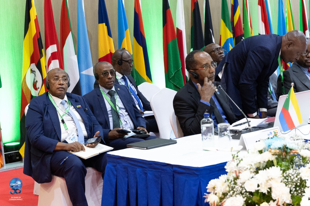 COMESA members during a meeting on Wednesday, October 8. The block has launched a digital payments system to cut transaction costs. Courtesy
