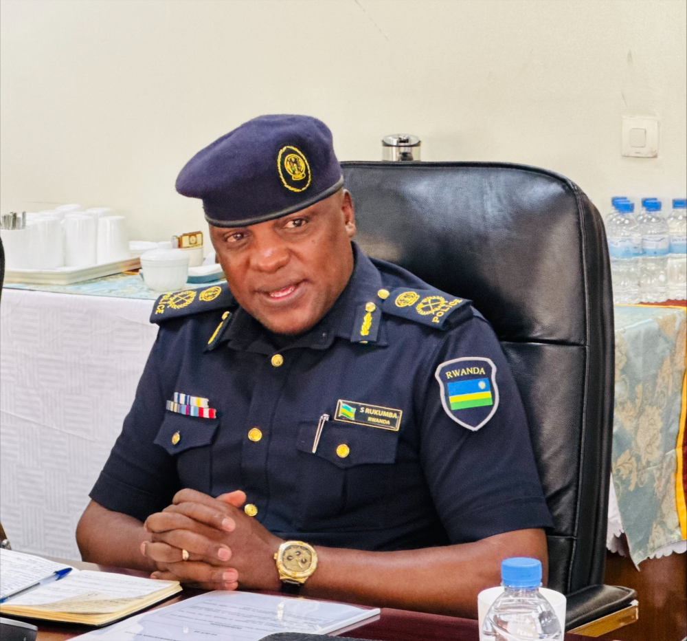 ACP Steven Rukumba, Commissioner for Testing and Licensing at Rwanda National Police, speaks during the senatorial session that was assessing government’s measures meant to address road accidents, on October 10, 2025 (Emmanuel Ntirenganya). 