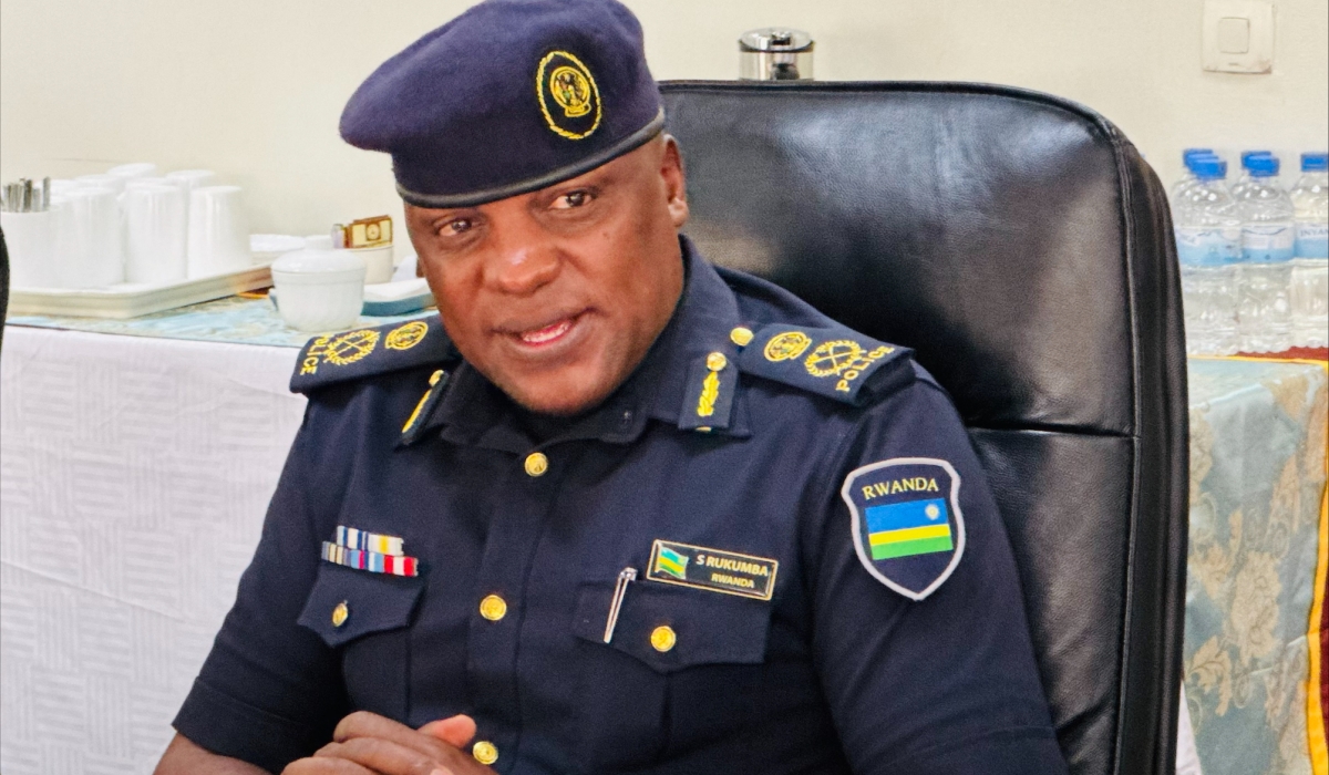 ACP Steven Rukumba, Commissioner for Testing and Licensing at Rwanda National Police, speaks during the senatorial session that was assessing government’s measures meant to address road accidents, on October 10, 2025 (Emmanuel Ntirenganya). 
