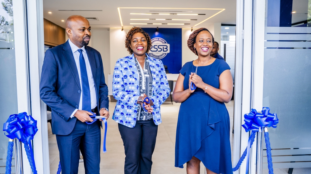 Rwanda Social Security Board (RSSB) officials inaugurate a new service centre in Gasabo District on October 9. Photos by Kellya Keza