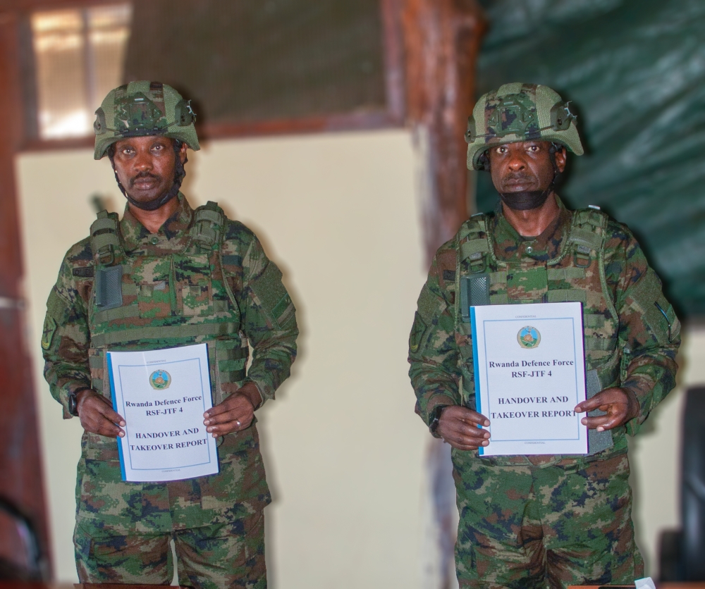Ruvusha (left) and Gatama after the handover. Photo by Ministry of Defence.