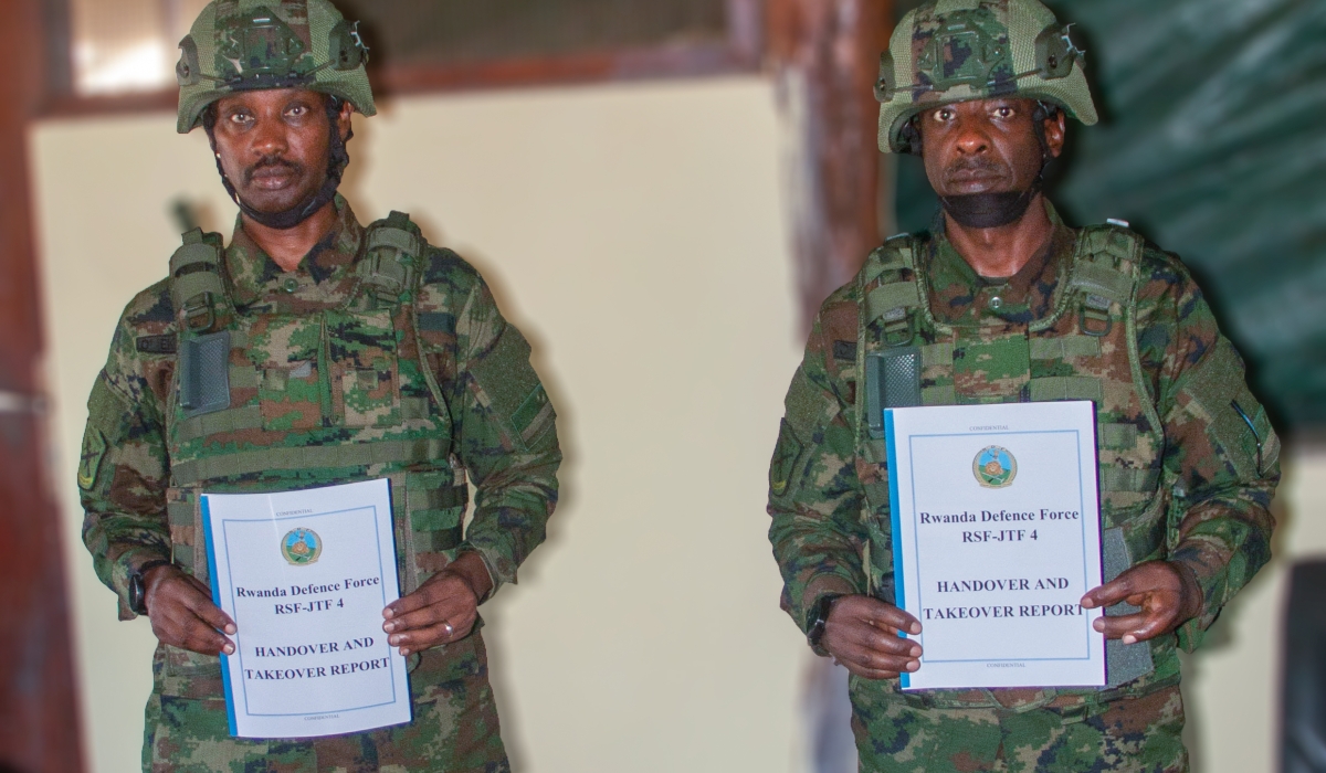 Ruvusha (left) and Gatama after the handover. Photo by Ministry of Defence.