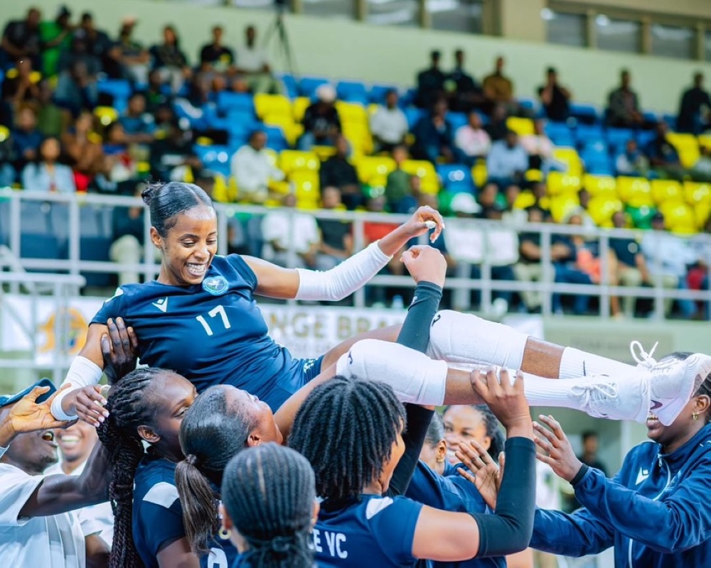 Police WVC celebrating their third trophy of the season after beating APR WVC in the final-courtesy photo