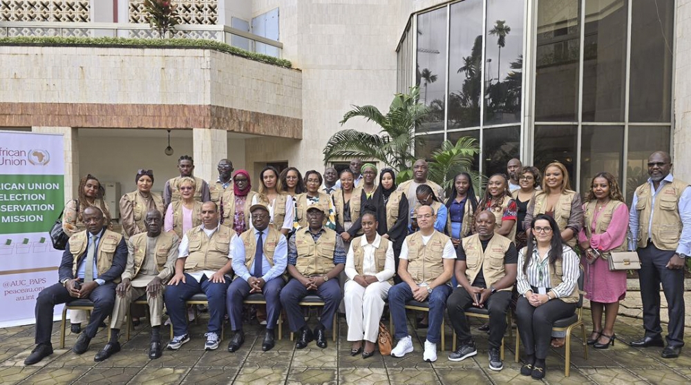 African Union observers led by Rwandan politician Bernard Makuza,  ahead of the presidential elections slated for October 12 in Cameroon. Courtesy