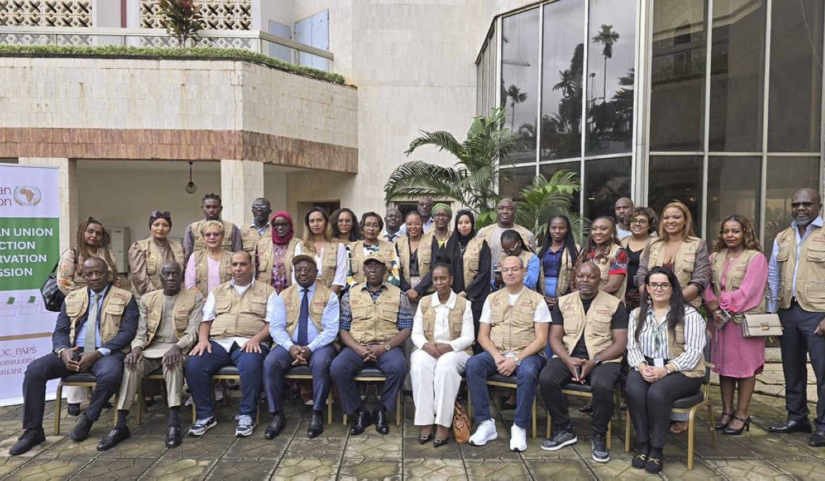 African Union observers led by Rwandan politician Bernard Makuza,  ahead of the presidential elections slated for October 12 in Cameroon. Courtesy