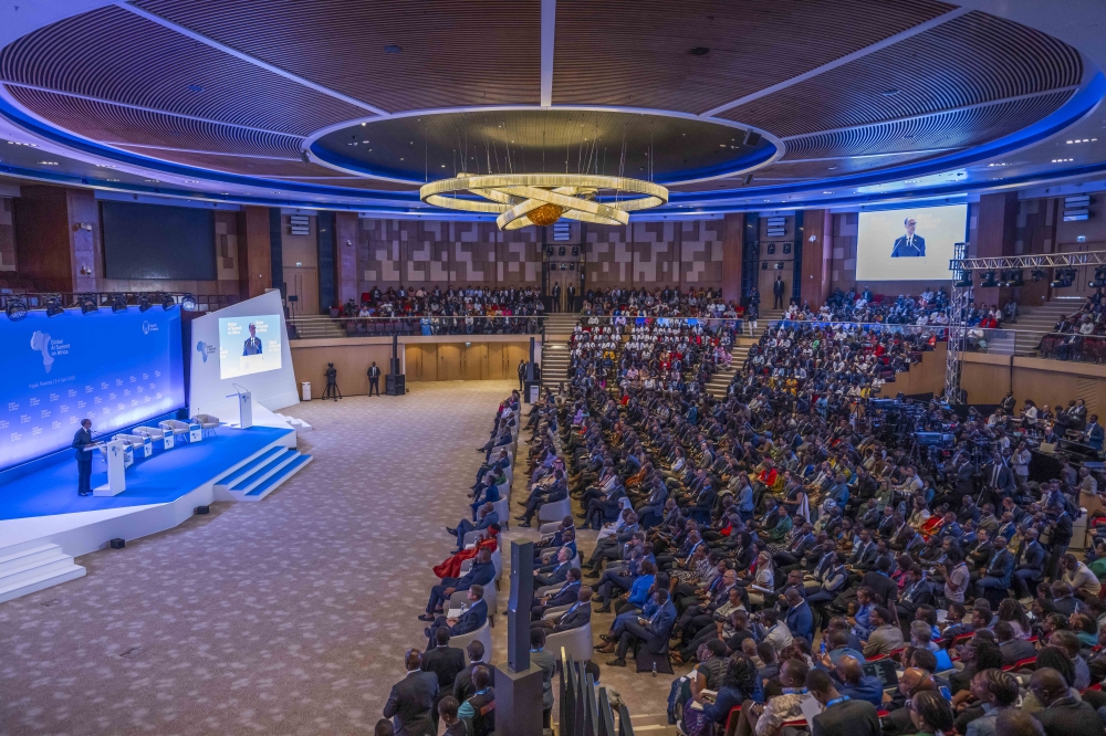 Delegates during a conference in the grand auditorium at Kigali Convention Centre. The first and only conference hotel has to date hosted over 4,370 events and more than 1,875,000 guests. Courtesy