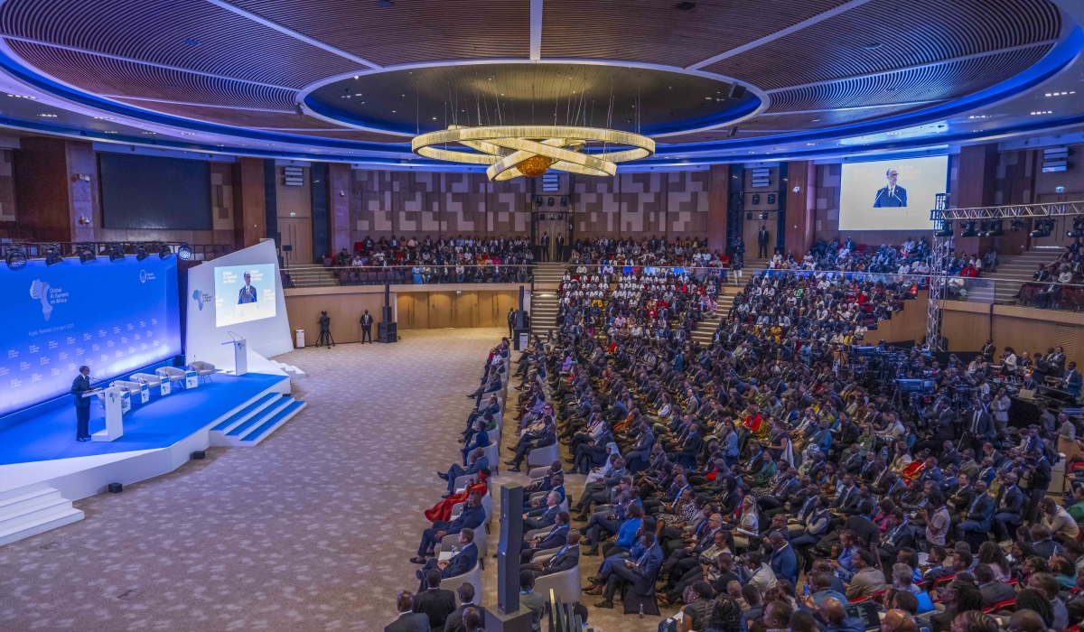 Delegates during a conference in the grand auditorium at Kigali Convention Centre. The first and only conference hotel has to date hosted over 4,370 events and more than 1,875,000 guests. Courtesy