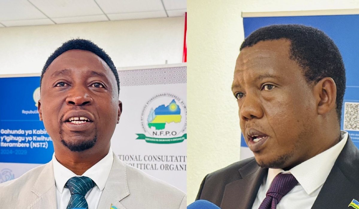 Frank Habineza and Alphonse Nkubana  have been nominated for senatorial seats by the National Consultative Forum of Political Organizations on Tuesday, October 14. Photo by Craish BAHIZI