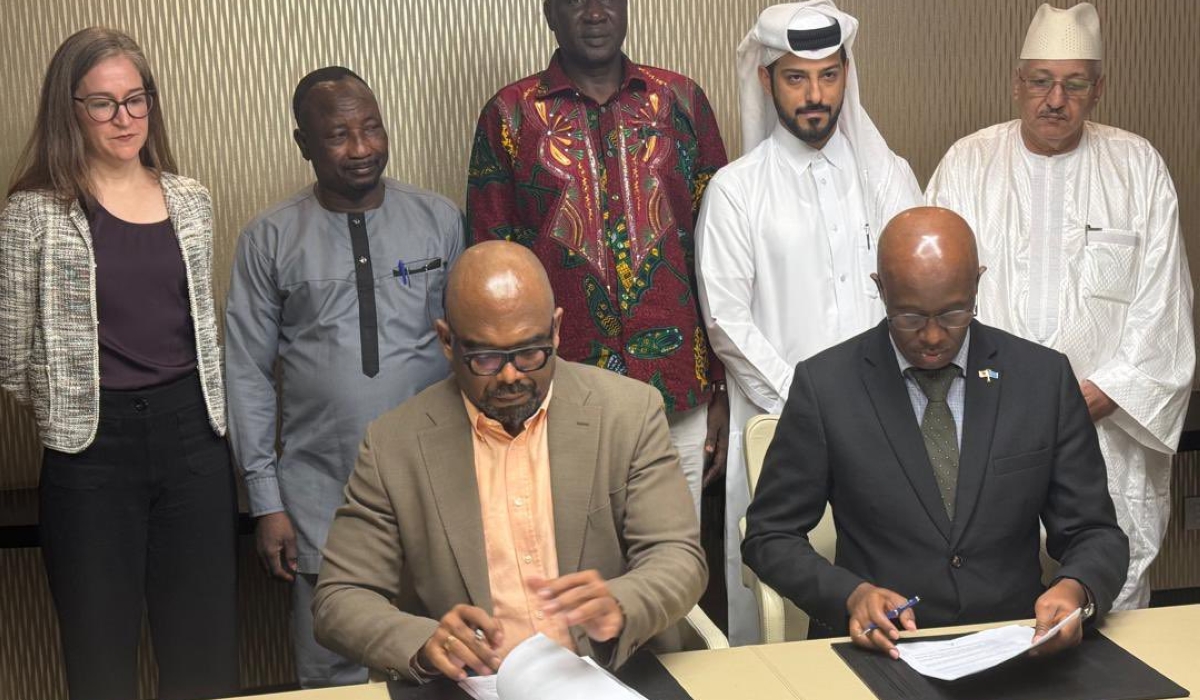 The signing event took place in Doha, Qatar on Tuesday, October 14. Courtesy