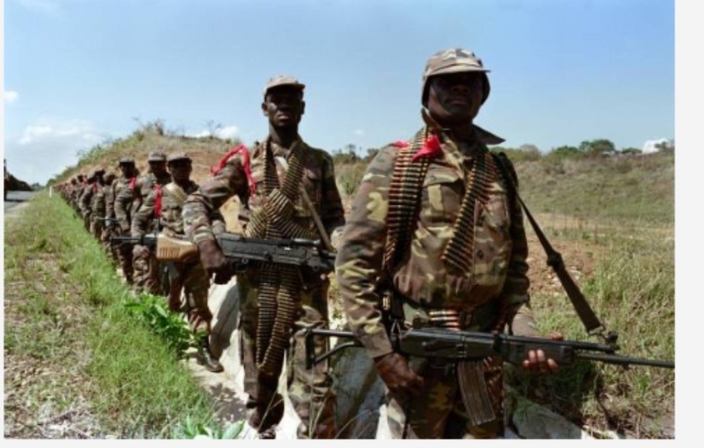 Zairean troops near Gabiro.