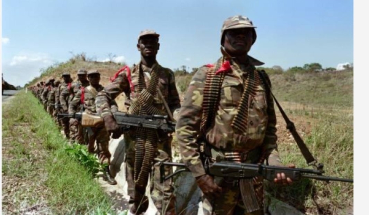 Zairean troops near Gabiro.