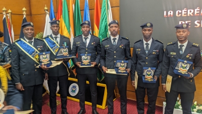 Rwanda National Police officers who completed eight-week professional training programmes at the Egyptian Police Academy. Courtesy